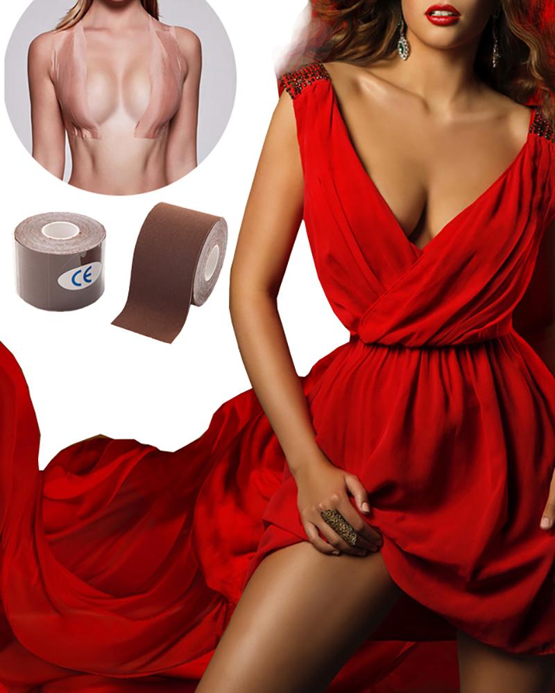 

Breast Lift Sticky Body Tape For Push Up Waterproof Sweat-Proof Boob Tape, Brown