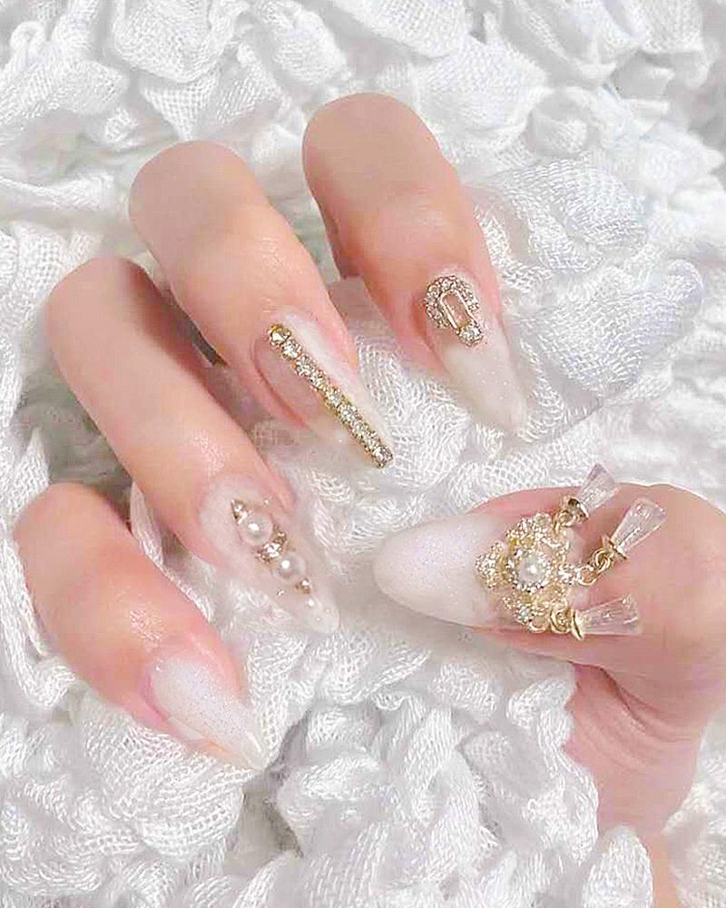 

Removable Waterproof Jelly Nail Tip, Silver