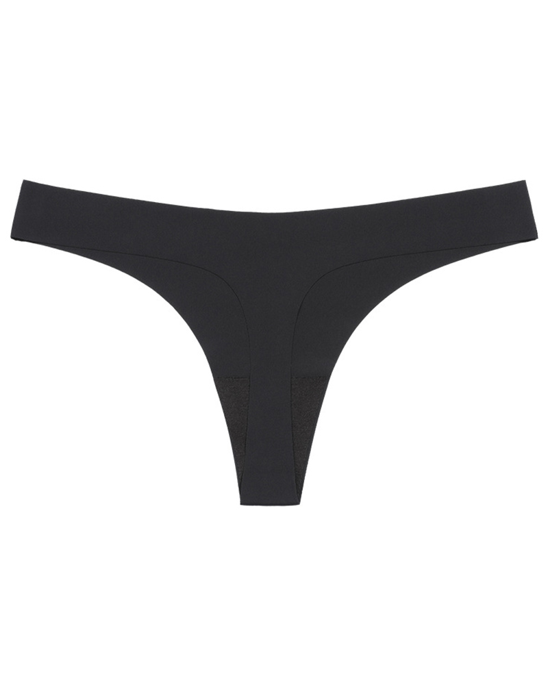 

Ice Silk Low Waist Seamless Panty, Black