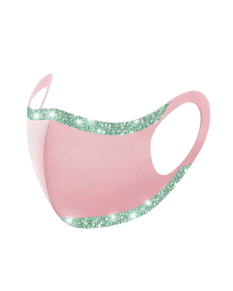

Sequins Colorblock Breathable Face Mask, Style3