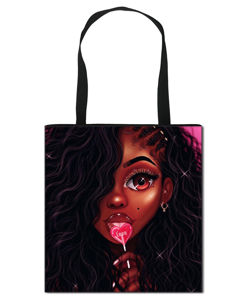 

Figure Print Large Capacity Shopper Bag, Style1