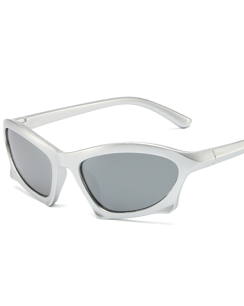 

1Pair Fashionable Trendy Eyewear Rectangular Sunglasses, White