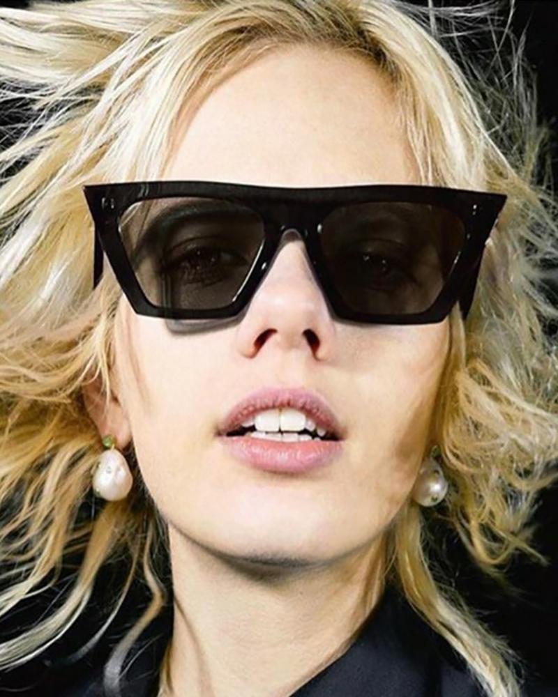 

1Pair Cat Eye Frame Tinted Lens Retro Sunglasses, Black