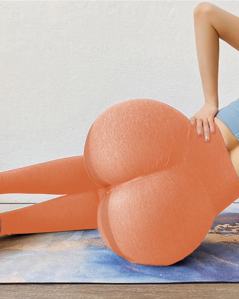 

High Waist Scrunch Butt Lifting Sports Yoga Pants, Orange