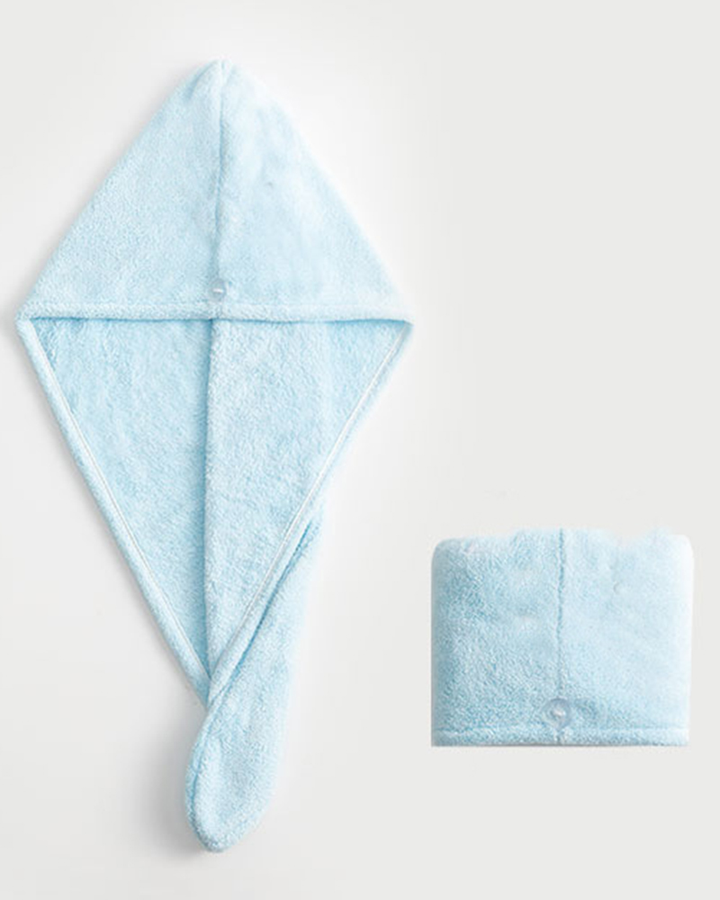 

1pc Magic Instant Dry Hair Towel, Blue