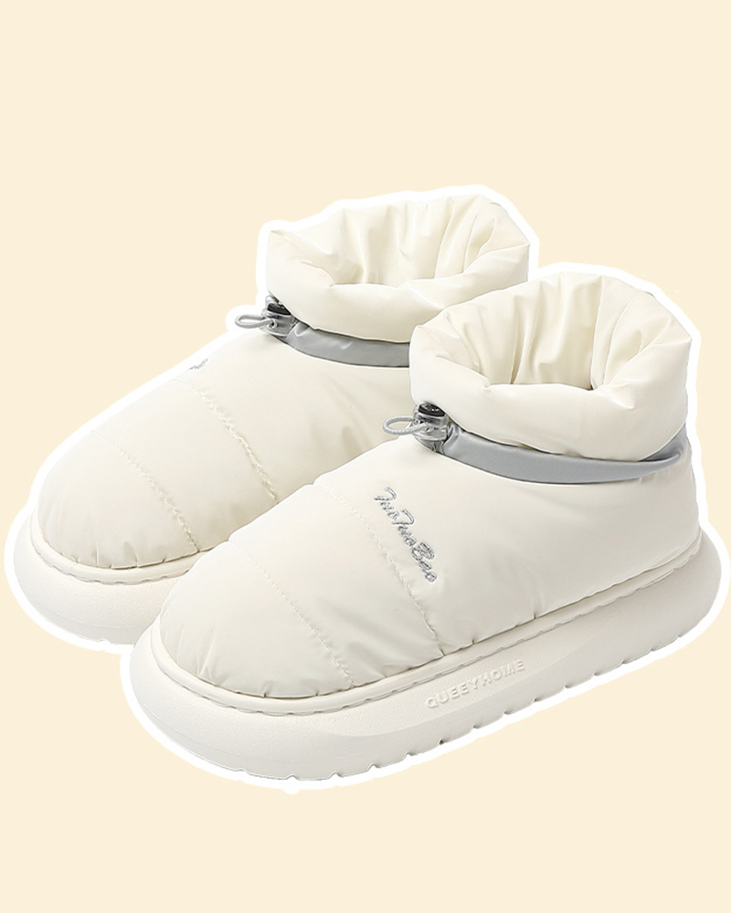 

Quilted Non Slip Lined Slipper Boots, Beige