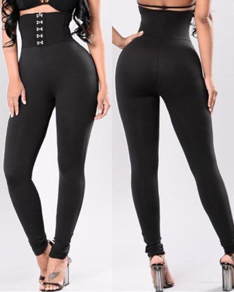 

High Waist Tummy Control Butt Lifting Yoga Pants, Black