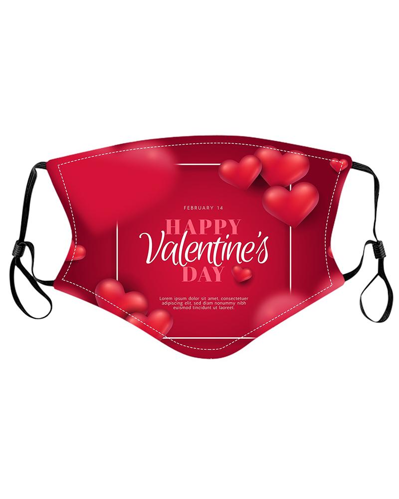 

Valentine's Day Print Ear-loop Mask, Style2