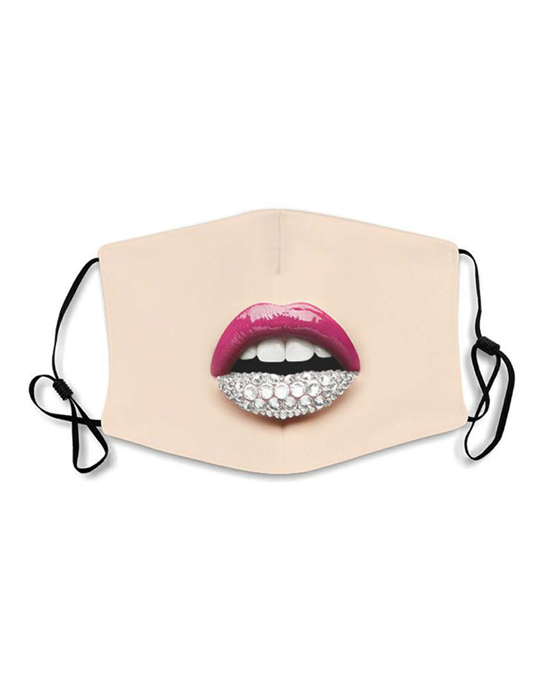 

Lips Expression Breathable Face Mask, Style3