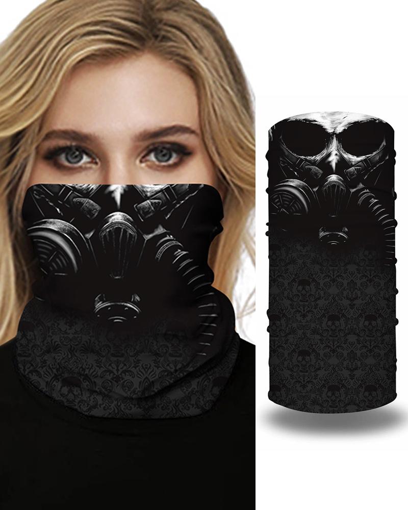 Skull Print Breathable Face Bandana Magic Scarf Headwrap Balaclava