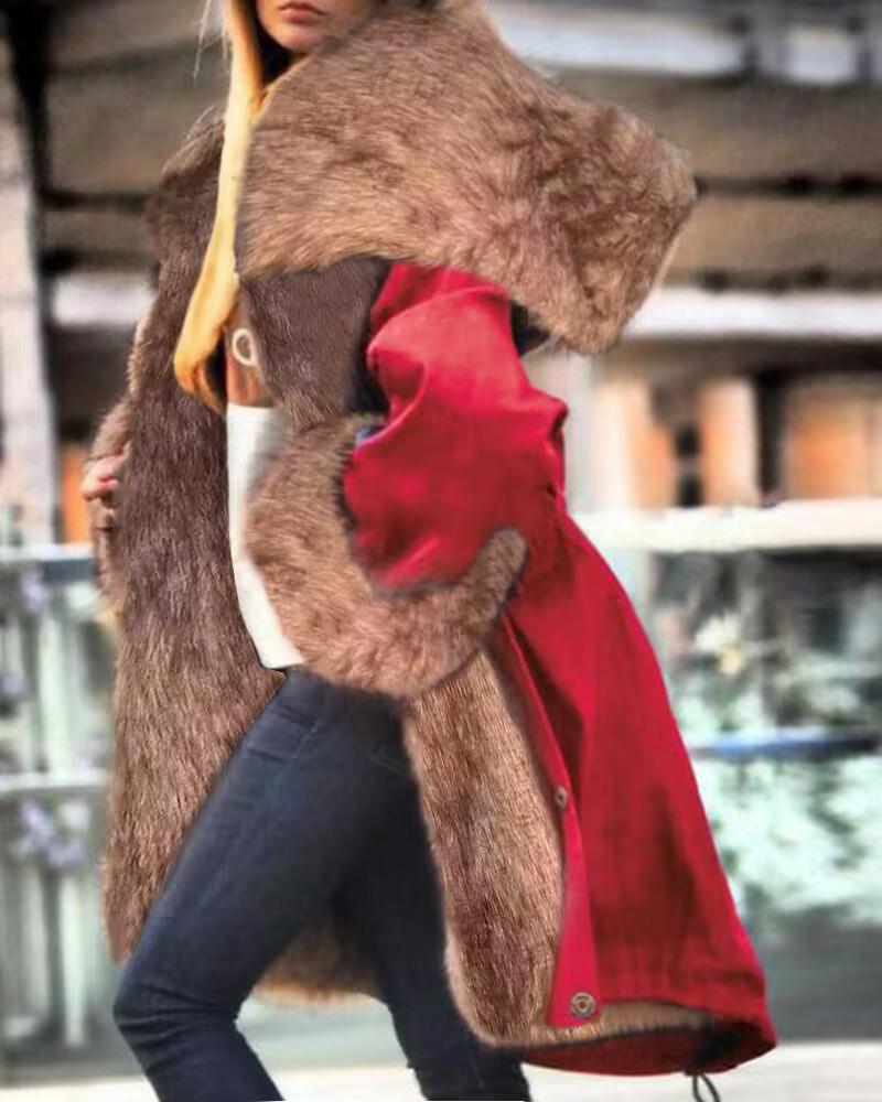 

Women' Parka Casual Winter Long Coat Hooded Regular Fit Warm Jacket, Red