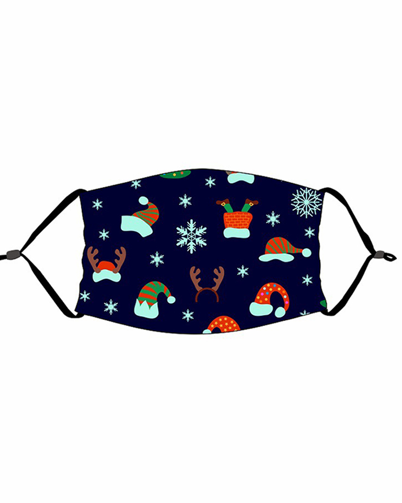 

Christmas Print PM 2.5 Face Mask For Kids, Style3