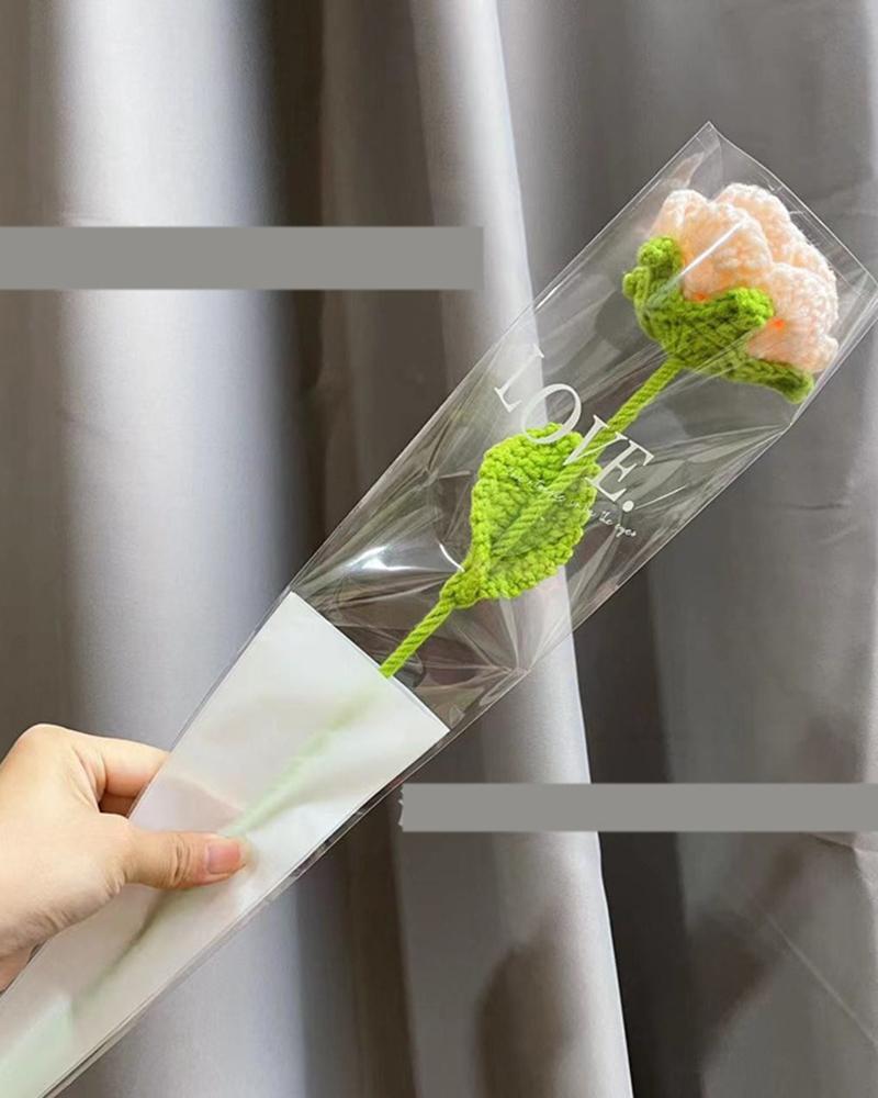 

1pc Mother's Day Gift Handmade Crochet Artificial Floral Bouquet, Style9