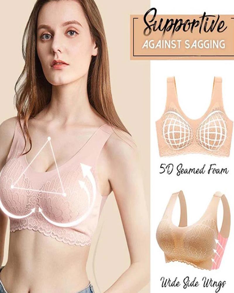 

Seamless Bra Full Cup Breathable Bralette, Nude