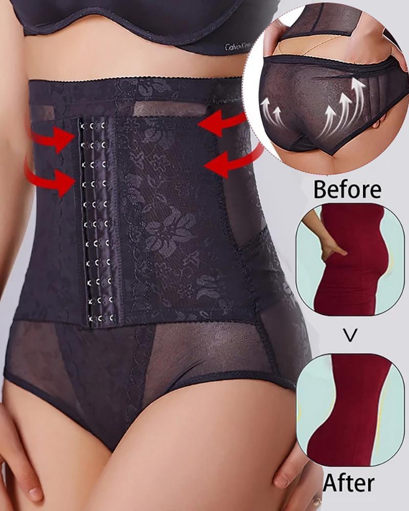 

Breathable Mesh Easy Wear Shapewear Open Back Shaper Panty, Black