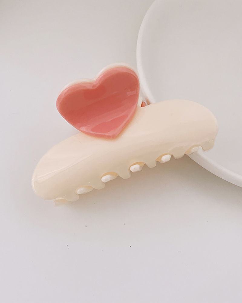 

1pcs Heart Shaped Hair Claw, Style2