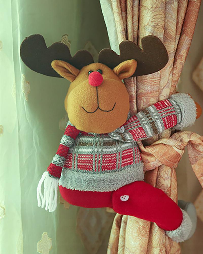

Christmas Snowman / Santa / Moose Pattern Curtain Tieback, Style3