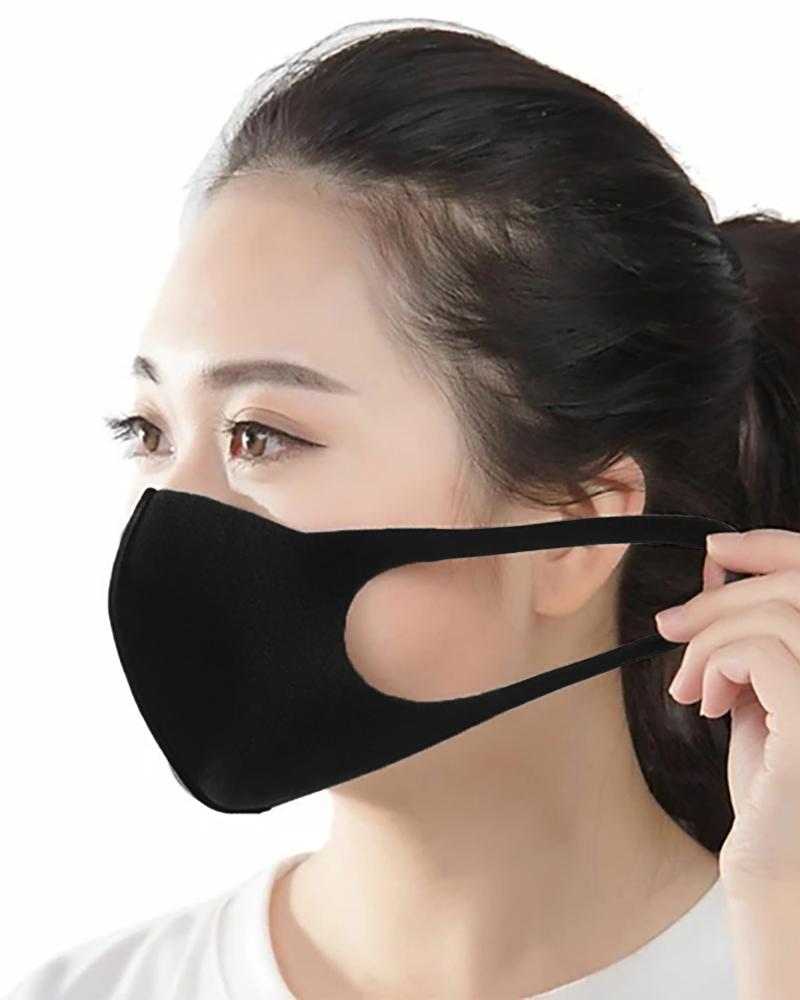 

Breathable Windproof Ear Loop Mouth Mask Washable And Reusable, Black