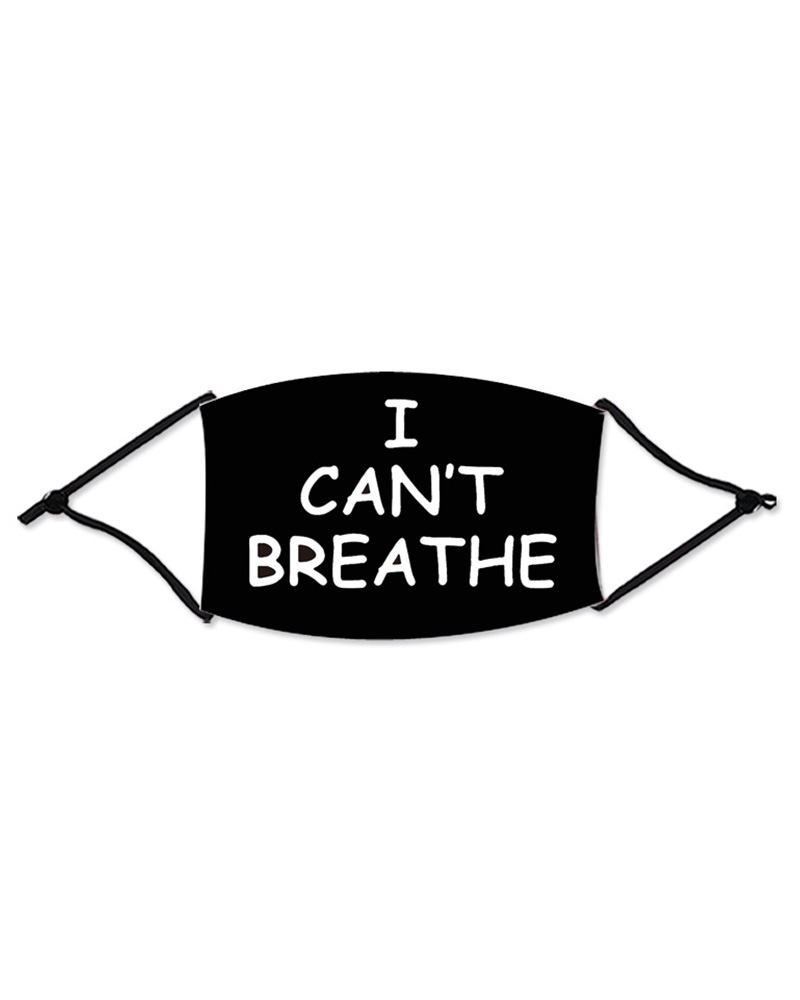 

Letter Slogan Print Colorblock Breathable Mouth Mask, Style3