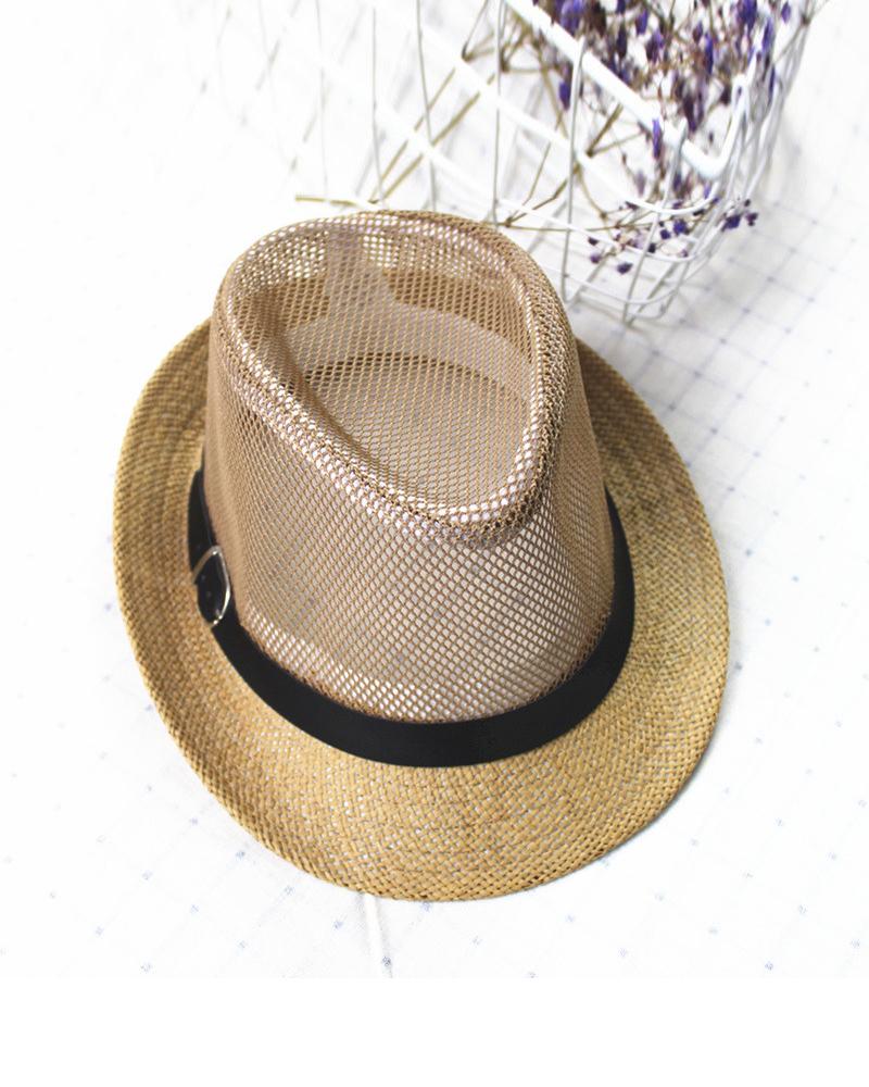 

Solid Mesh Contrast Breathable Sun Hats, Khaki