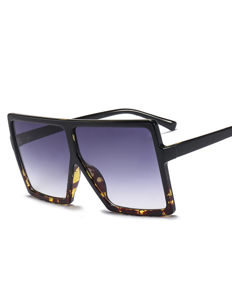 

Stylish Big Square Frame Sunglasses, Blue