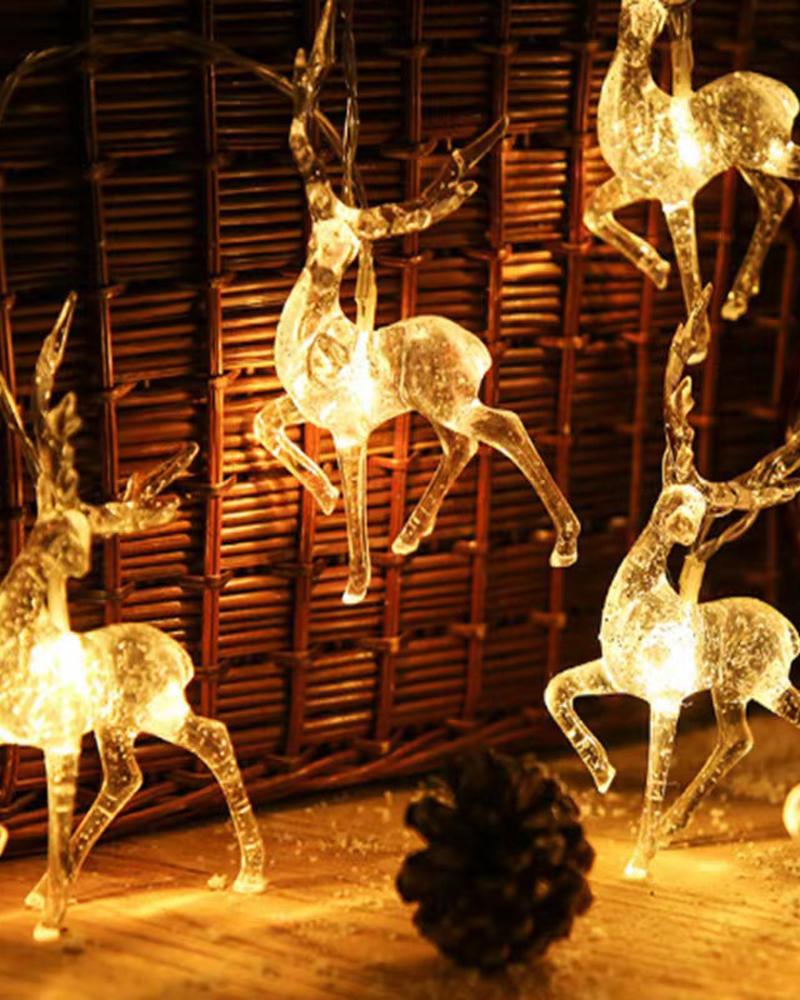 

1pc Christmas String Light USB Elk LED String Light Holiday Fireplace Christmas Tree New Year Decoration, Style1