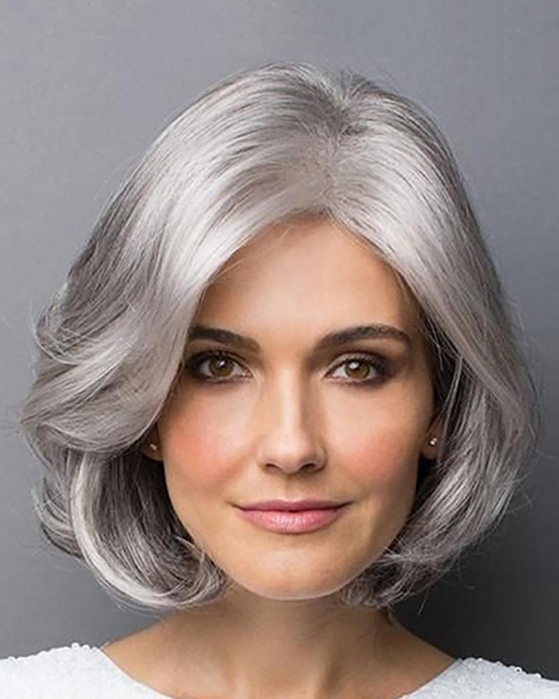 

Middle Part Wavy Bob Style Synthetic Hair Wig, Style1
