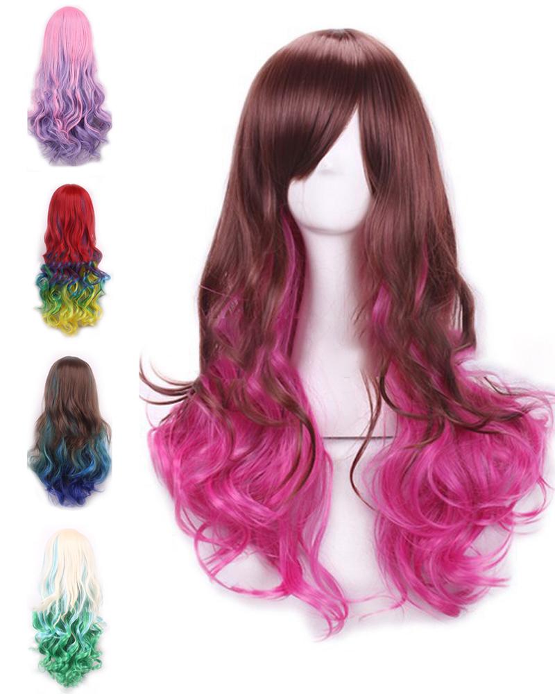 

Long Curly Hair Wig Natural Looking Cosplay Synthetic Wigs, Style1