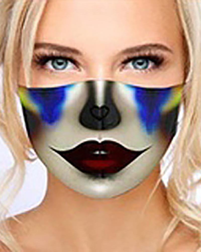 

Graphic Print Breathable Washable Face Mask, Style8