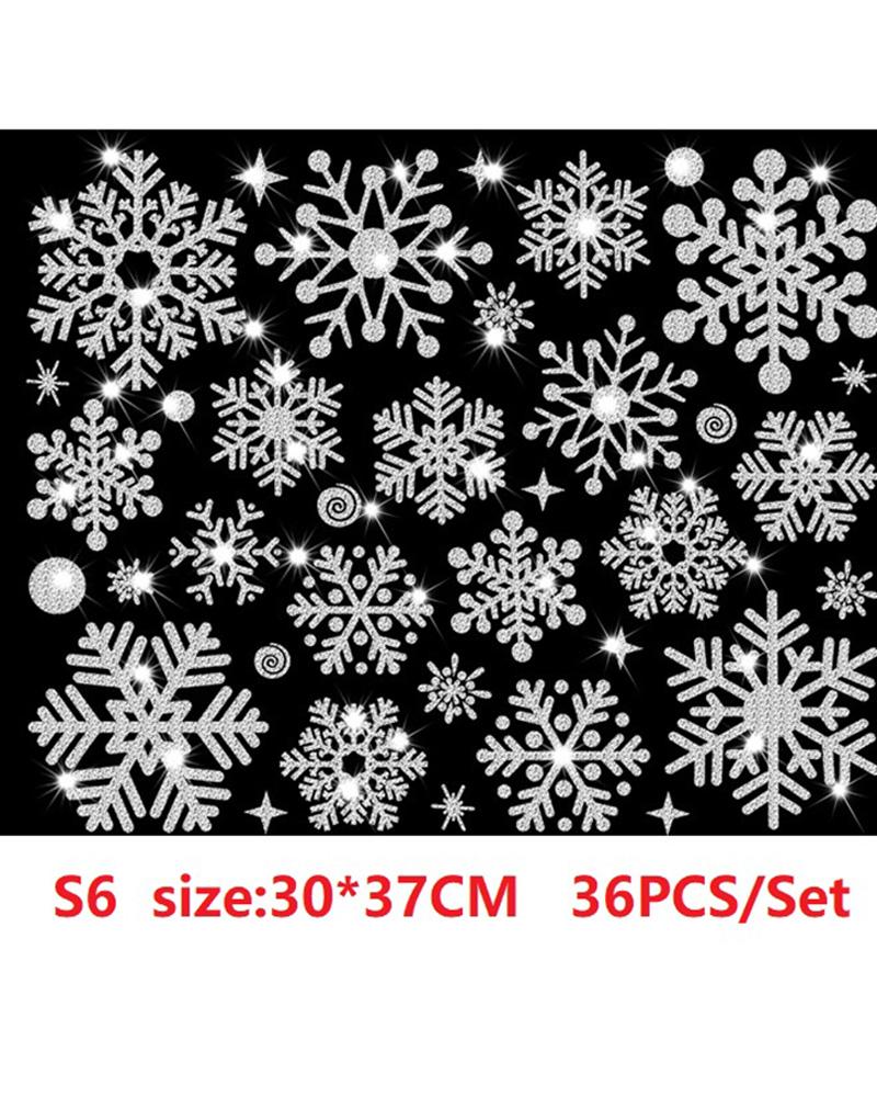

1Sheet Christmas Snowflake Glitter Window Sticker, Style6
