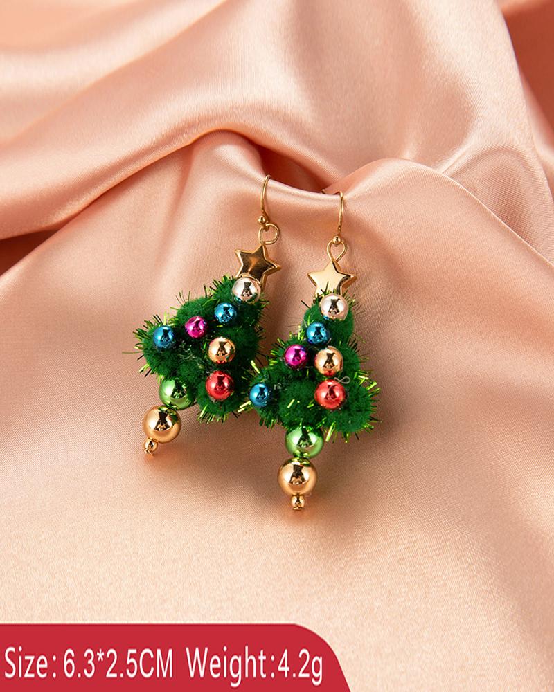 

Christmas Tree Bell Pattern Drop Earring, Style1