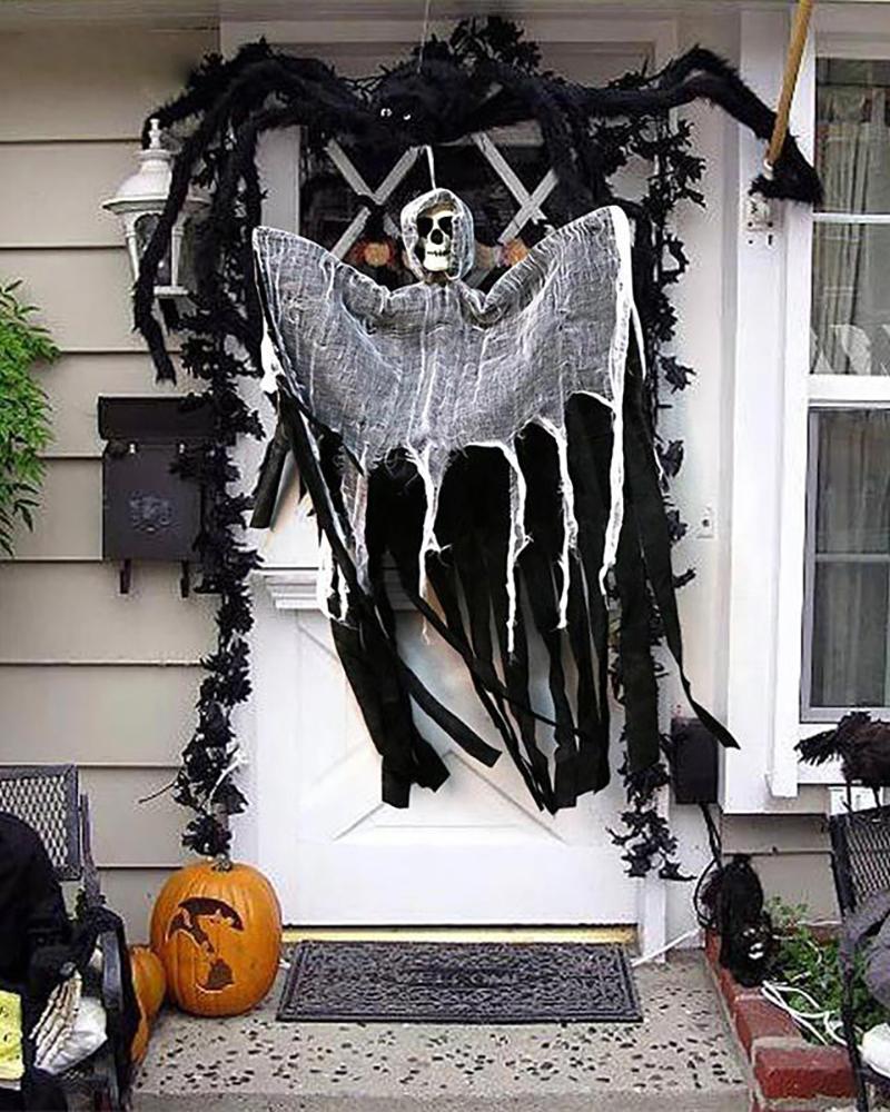 

Ghost Halloween Decorations Hanging Scary Creepy Grim Reaper For Halloween Party Haunted House KTV Bar Decorations, Black