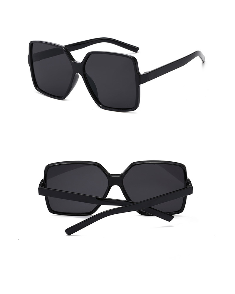 

1Pair Square Frame Oversized Gradient Lens Sunglasses, Black