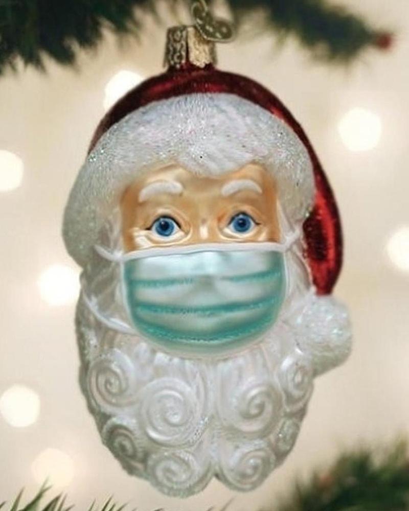 

Christmas Ornaments 2021 Santa Face Mask Christmas Decorations Faceless Santa Christmas Tree Ornaments Hanging Ornament Holiday Decor, White