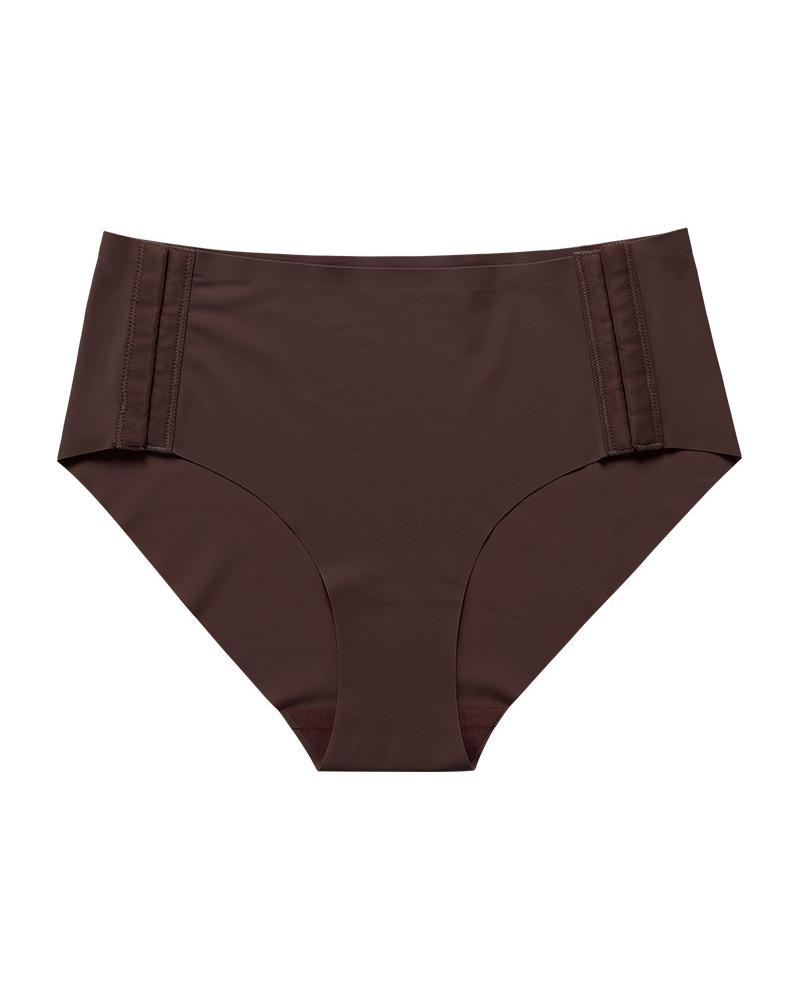 

Seamless Breathable Side Hook High Waist Panty, Brown