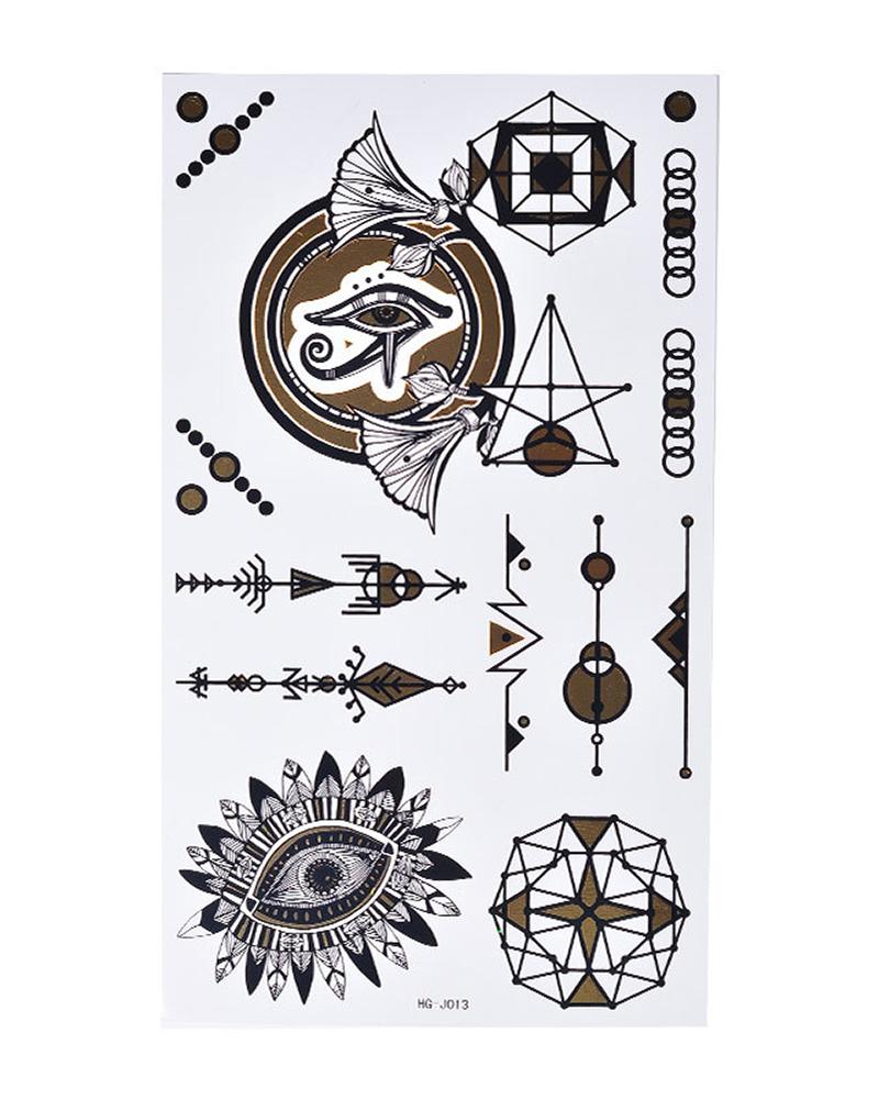 

Geometric Graphic Tribal Waterproof Body Art Temporary Tattoo Stickers, Style7