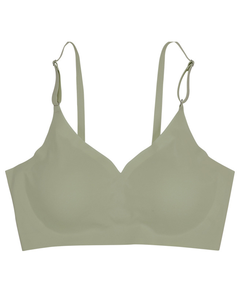 

Padded Seamless Wireless Bra, Green