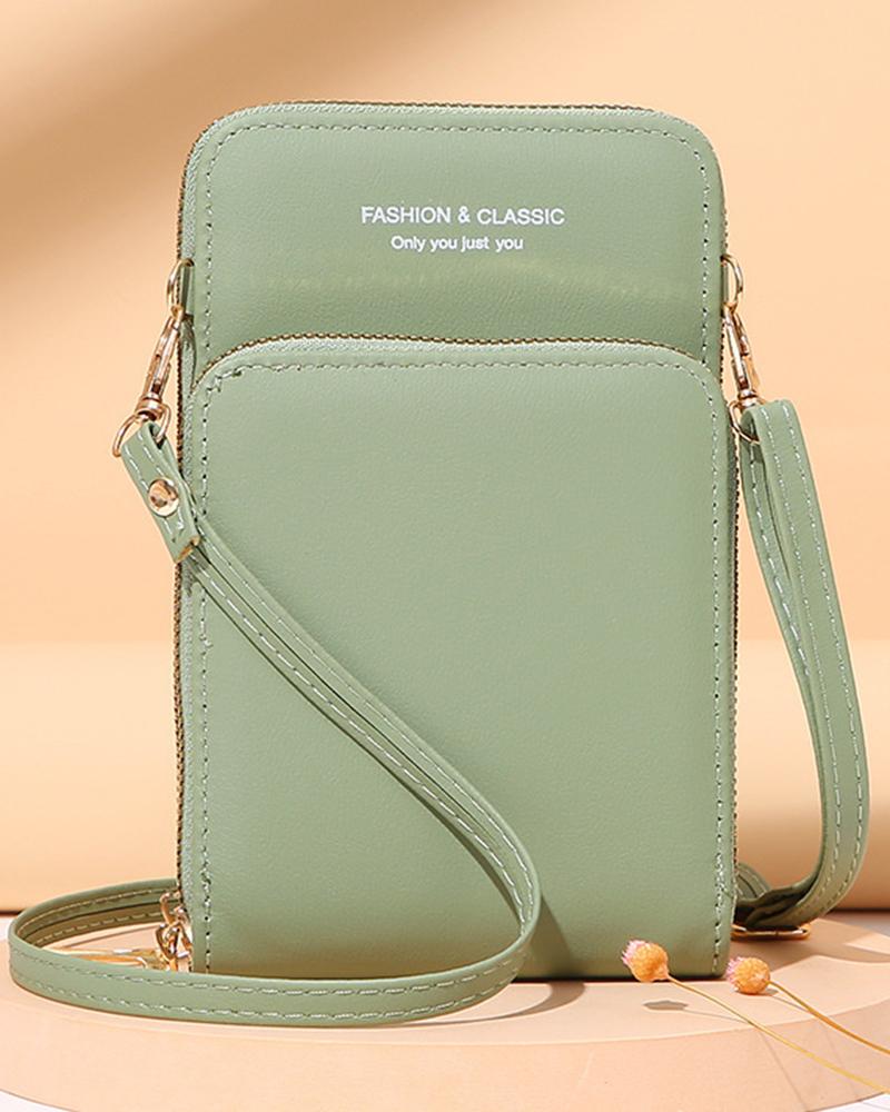 

Credit Card Holder Purse Functional Crossbody Bag, Green