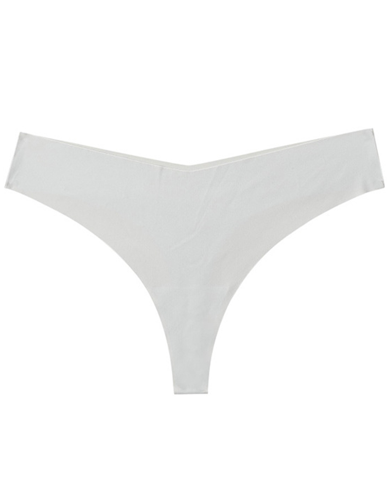 

Seamless Breathable Thong Panty, Light gray