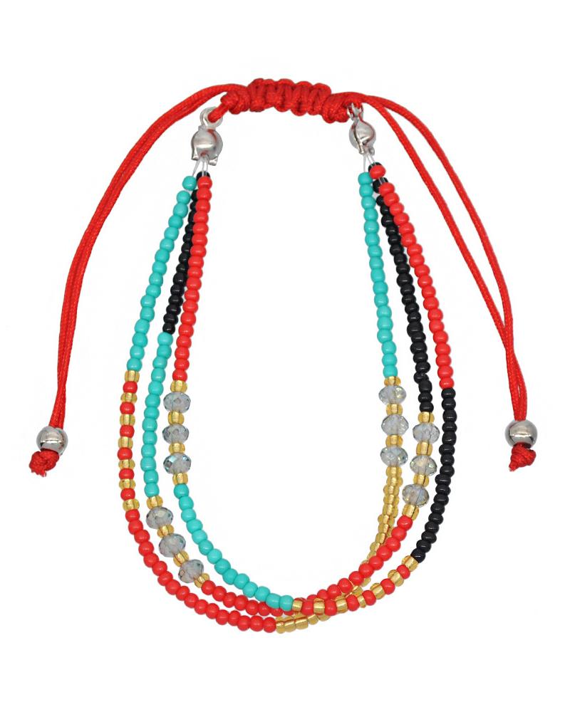 

1pc Bohemian Multi-layer Beaded Braided Bracelet, Style3