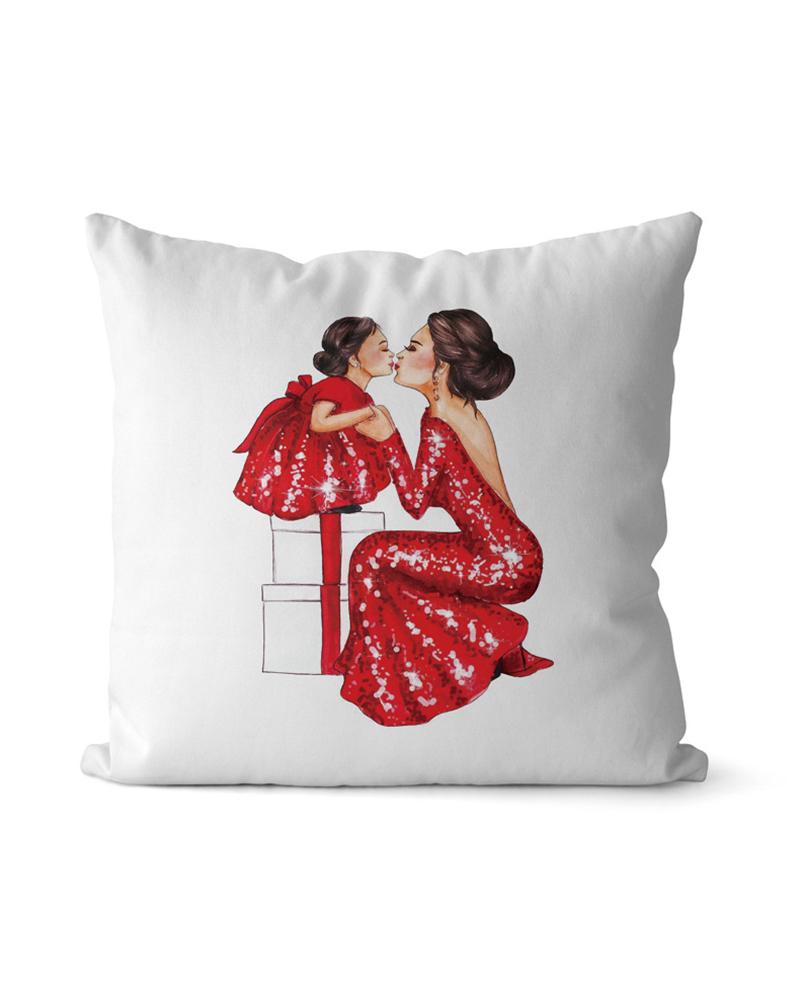 

1PCS Mother's Day Graphic / Letter / Figure Print Cushion Cover Without Filler, Style5