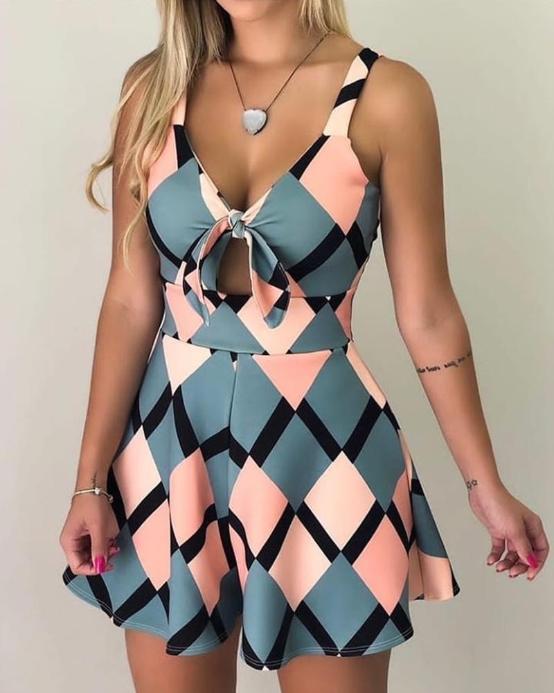 New Tag Grey Pinstripe Romper Spaghetti Strap - M-L ~~~