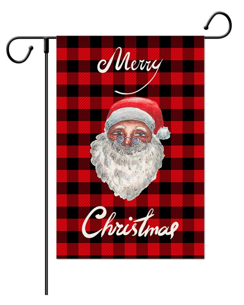 

1pc Christmas Graphic Letter Print Garden Outdoor Welcome Party Flag Decoration, Style3