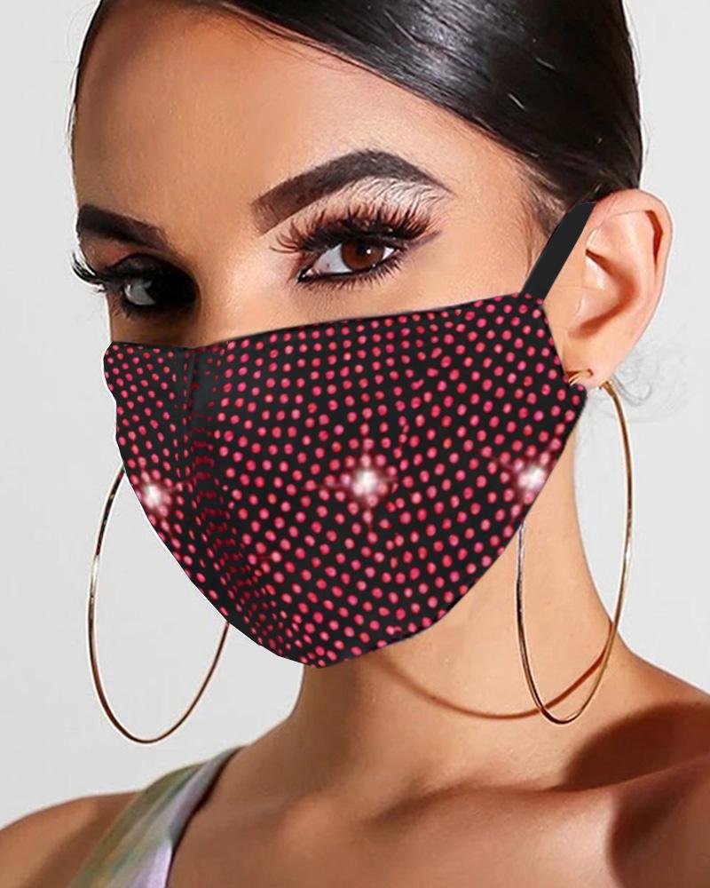 

Glitter Studded Breathable Mouth Mask Reusable, Style3