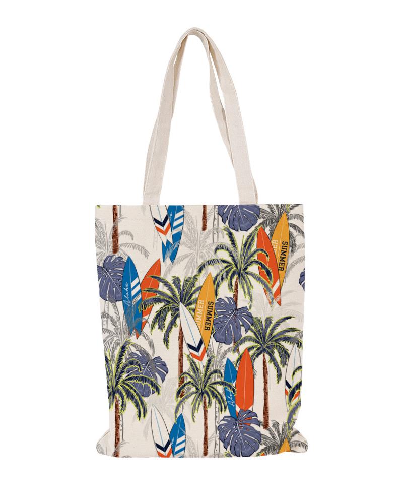 

Tropical Print Large Capacity Tote Bag, Style6
