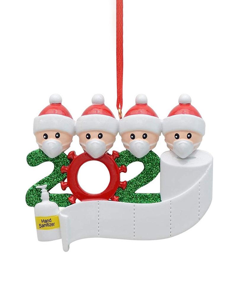 

Christmas 2020 Family Member With Mask & Toilet Paper Ornament, Style3