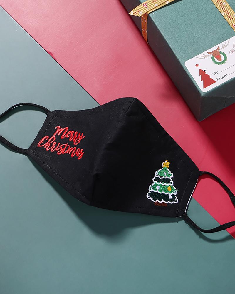 

Christmas Pattern Embroidery Face Mask With Filter For Kids, Style3