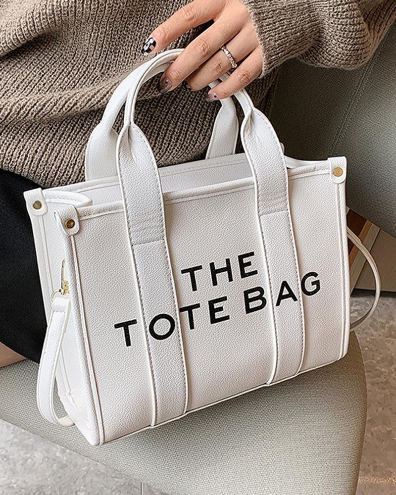 

Large Capacity Fashion Work Travel Tote Bag, White