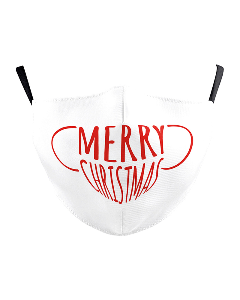 

Christmas Letter Print PM2.5 Breathable Face Mask, Style3