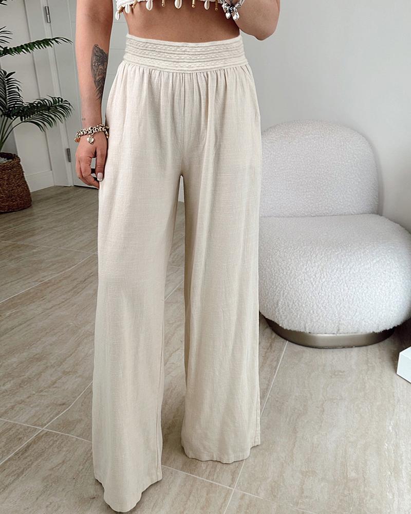 High Waist Wide Leg Flared Pants